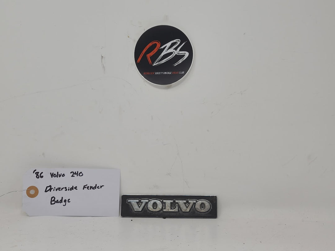 Volvo 1986 240 Driver Side Fender Badge