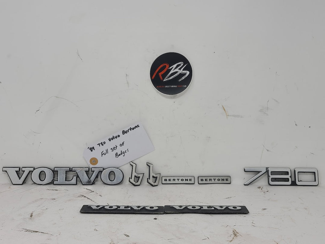 Volvo 1989 780 Bertone Full Badge Set