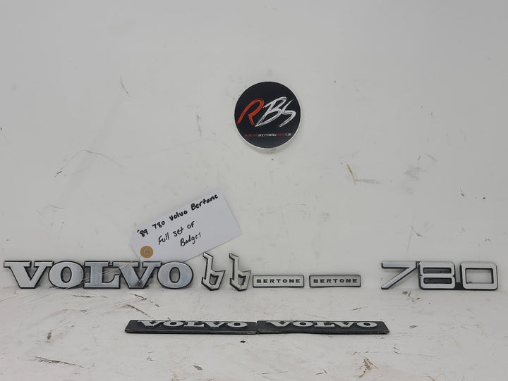 Volvo 1989 780 Bertone Full Badge Set