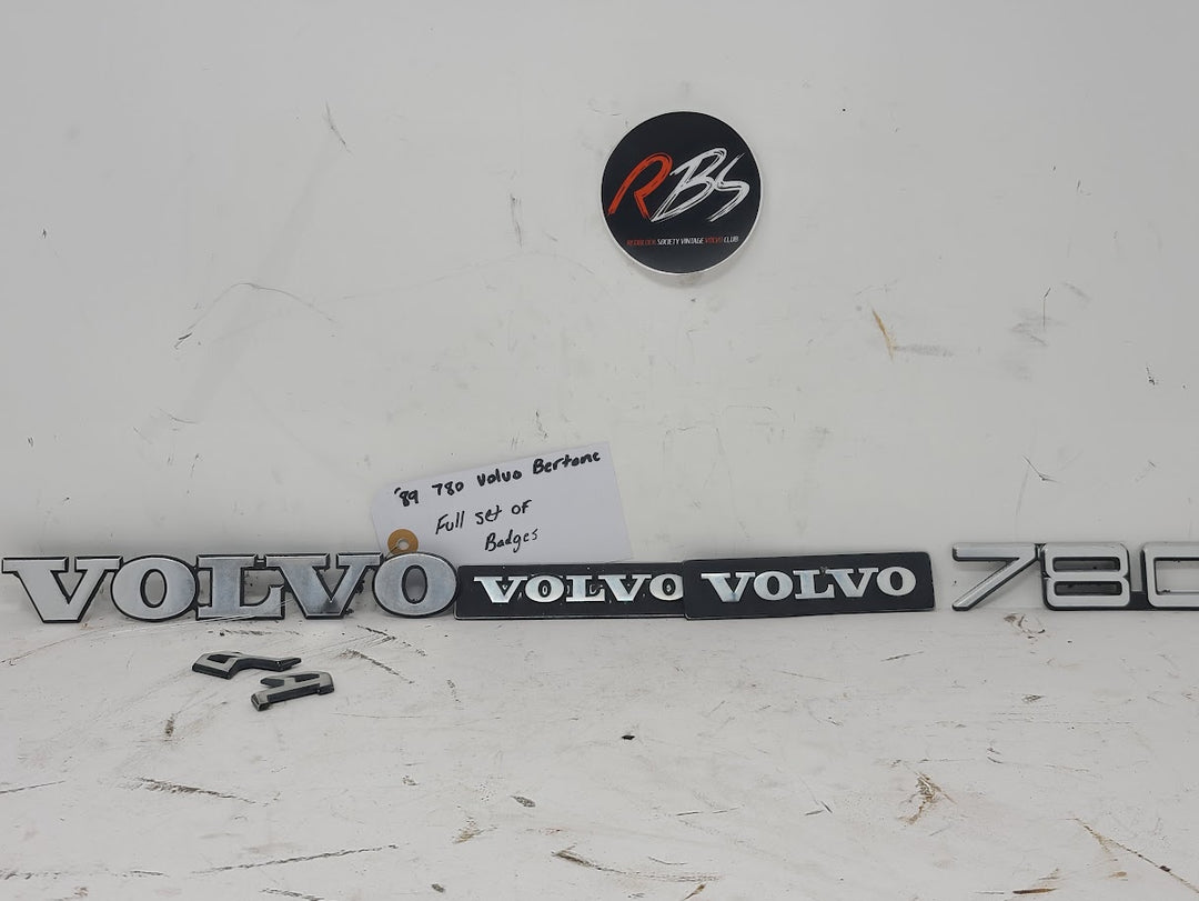 Volvo 1989 780 Bertone Full Badge Set