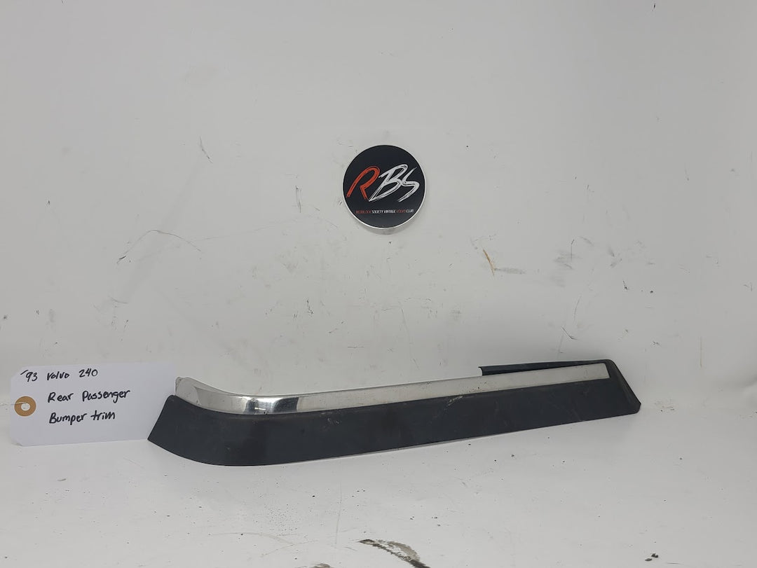 Volvo 240 Rear Passenger Bumper Trim #1