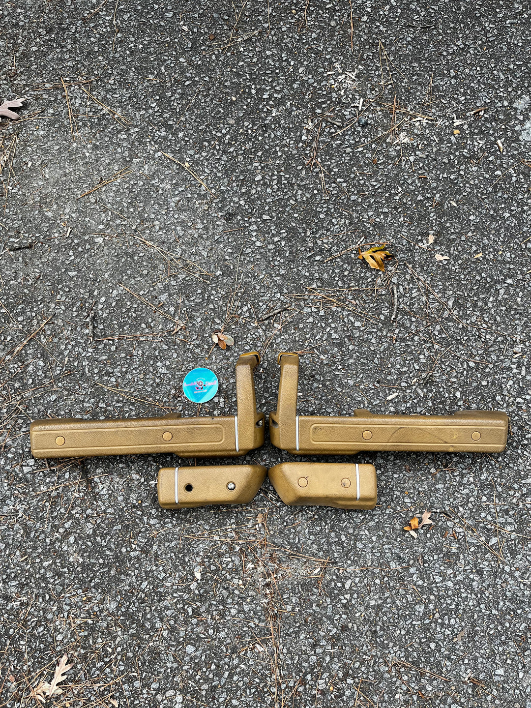 Volvo 240 Tan Arm Rest Interior Door Handle Set Used