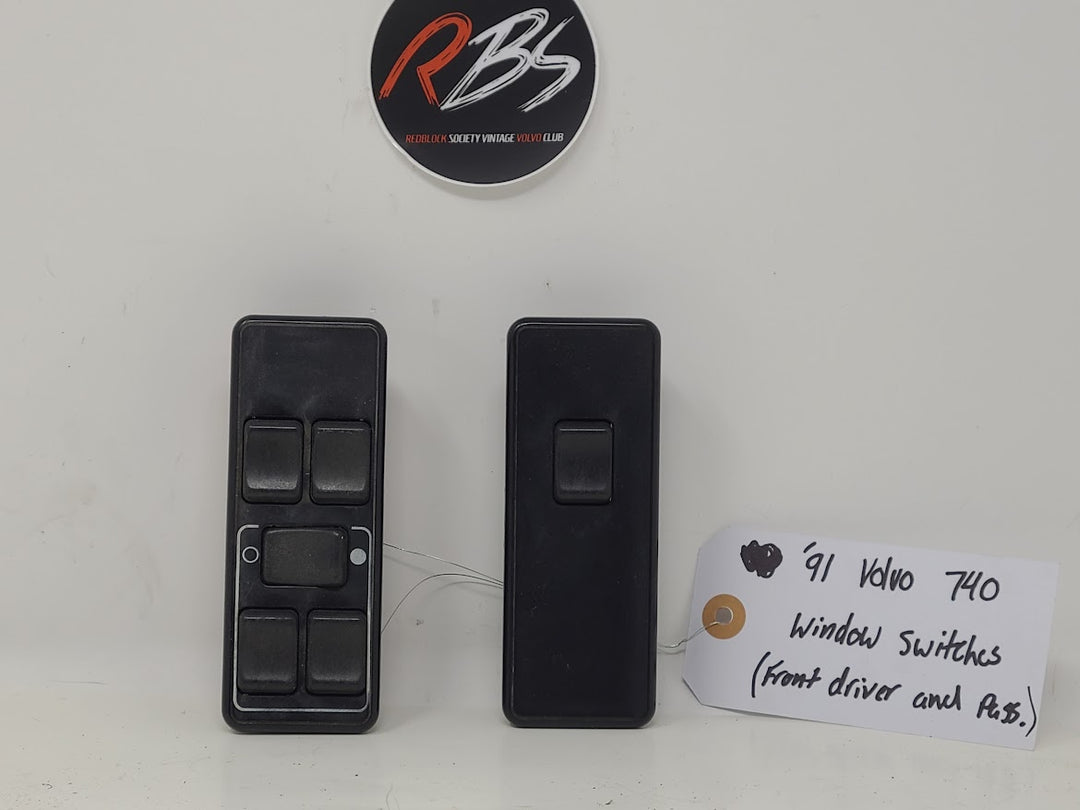 Volvo 1991 740 Window Switches (Front Driver And Passenger)
