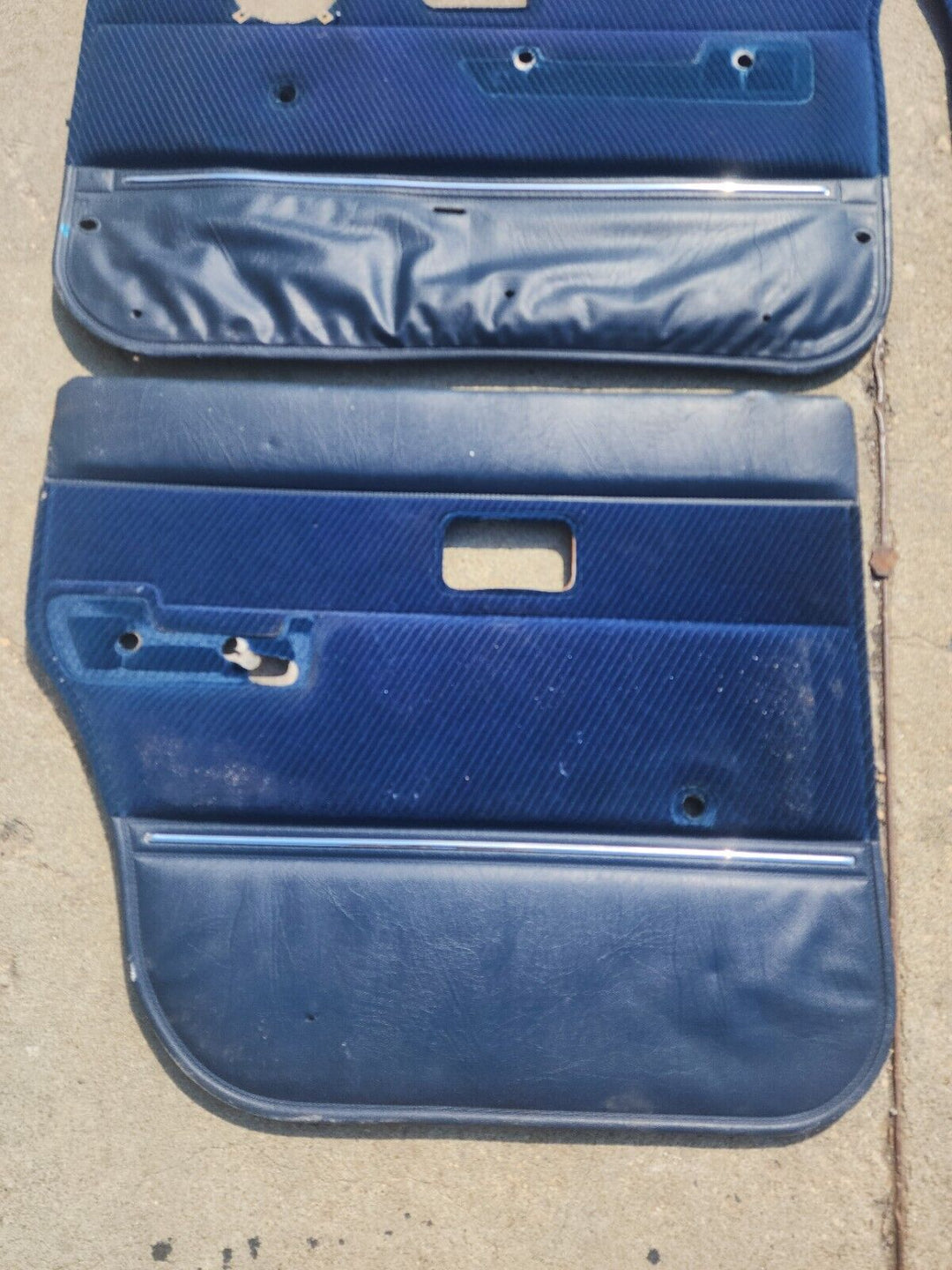 Volvo 240 Blue Door Card Panel Set OEM FREE SHIPPING