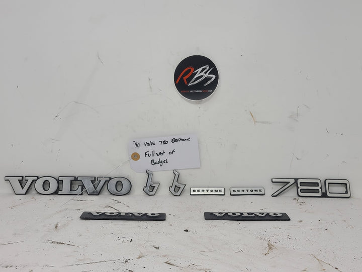 Volvo 1990 780 Bertone Full Badge Set