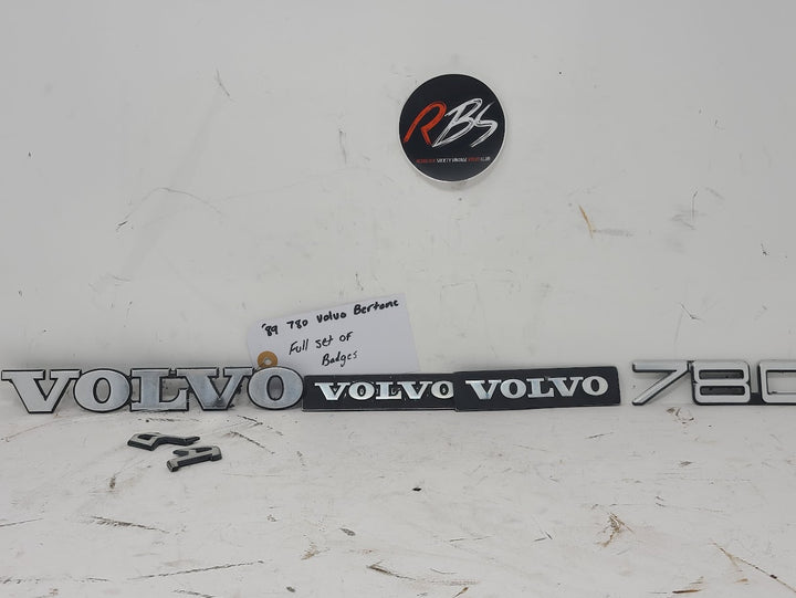 Volvo 1989 780 Bertone Full Badge Set Redblock Society Volvo 1989 780 Bertone Full Badge Set Redblock Society