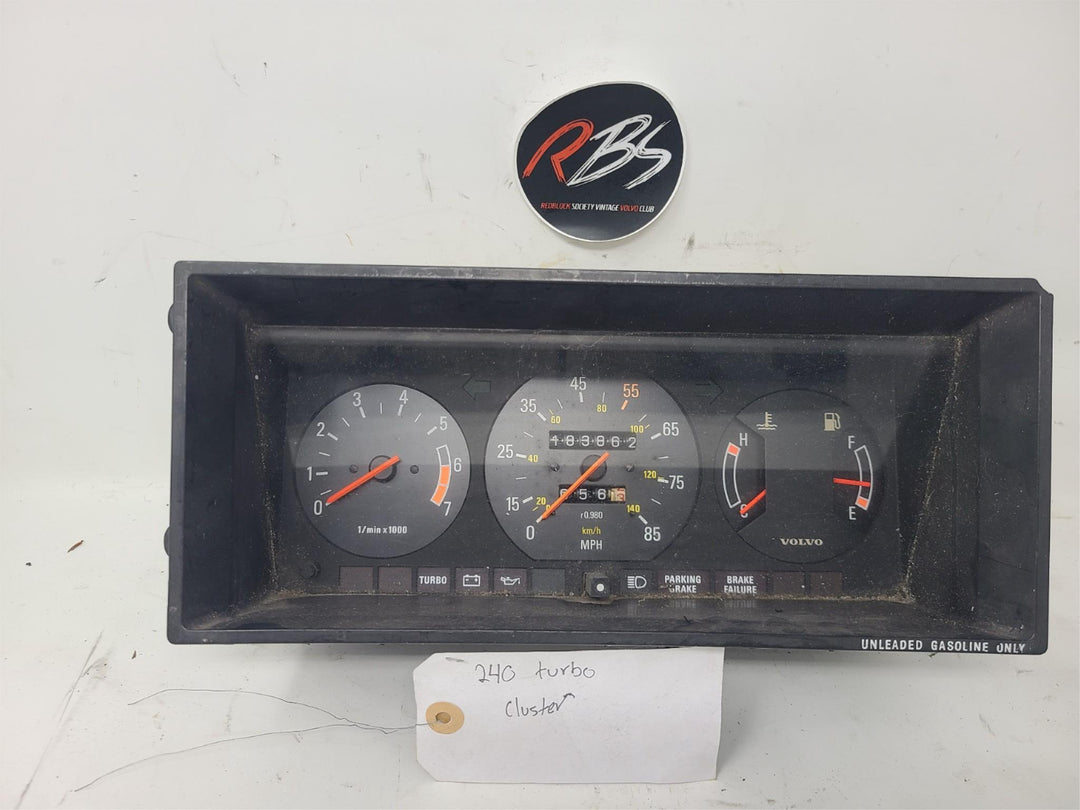 Volvo 240 Turbo Gauge Cluster Instrument Panel OEM 1981–1983