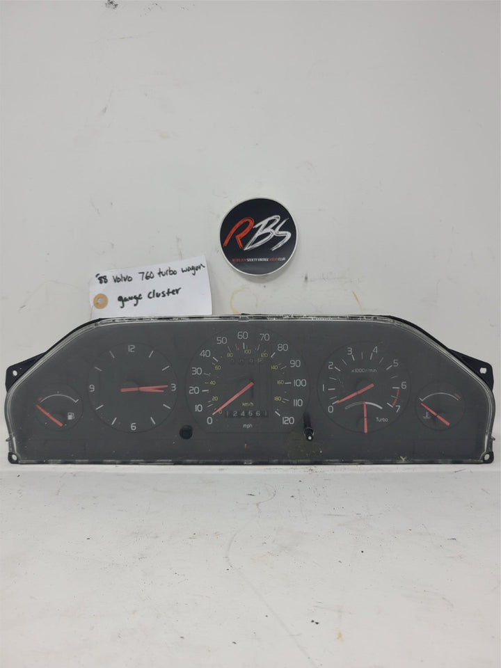 Volvo 760 Turbo Wagon Gauge Cluster Instrument Panel OEM 1988