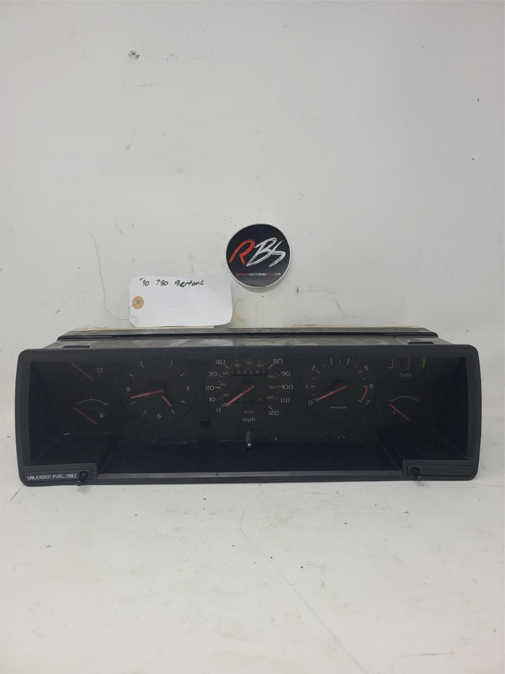 Volvo 780 Bertone Gauge Cluster Instrument Panel OEM 1990 Speedometer
