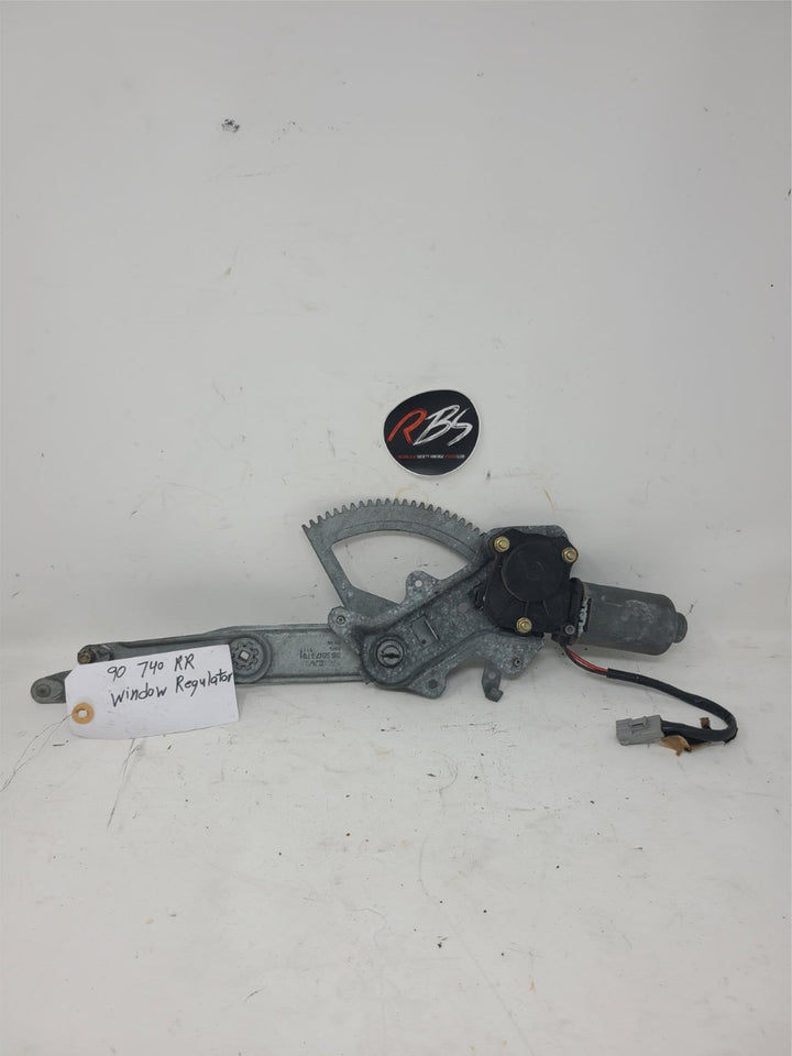 Volvo 740 Rear Right Window Regulator w/ Motor OEM 1989–1992 Power Lift