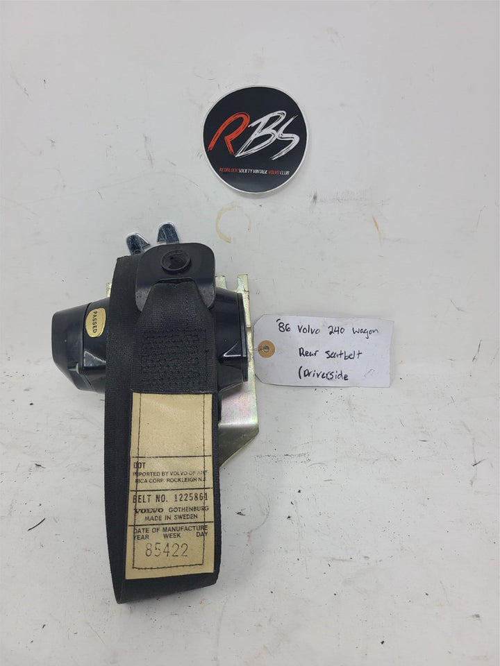 Volvo 240 Wagon Rear Driver Side Seat Belt Retractor OEM 1975–1993 Safety