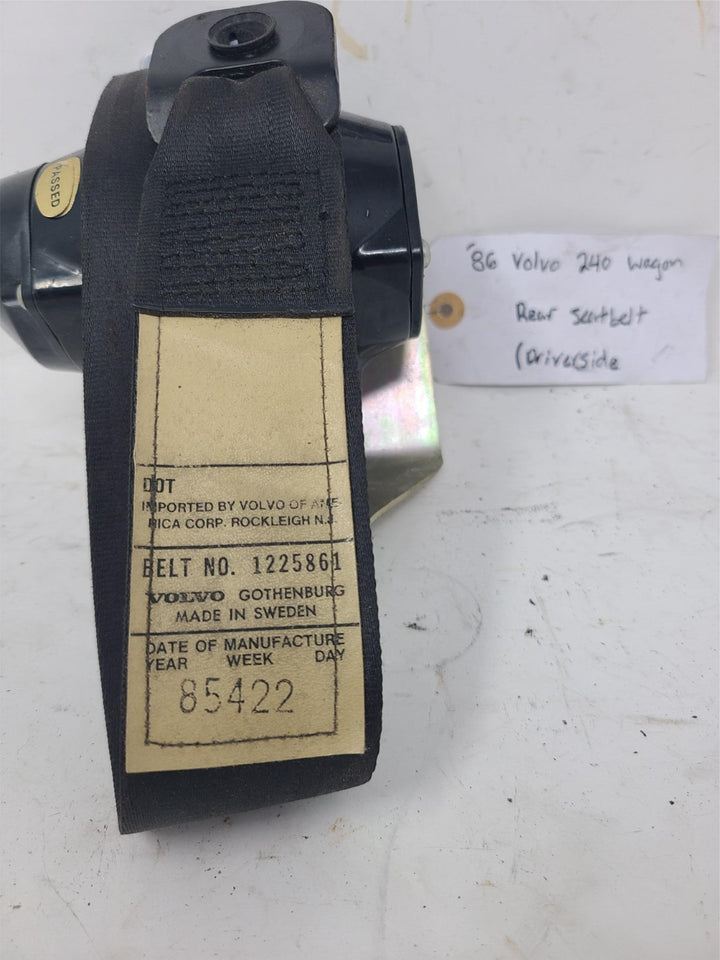 Volvo 240 Wagon Rear Driver Side Seat Belt Retractor OEM 1975–1993 Safety