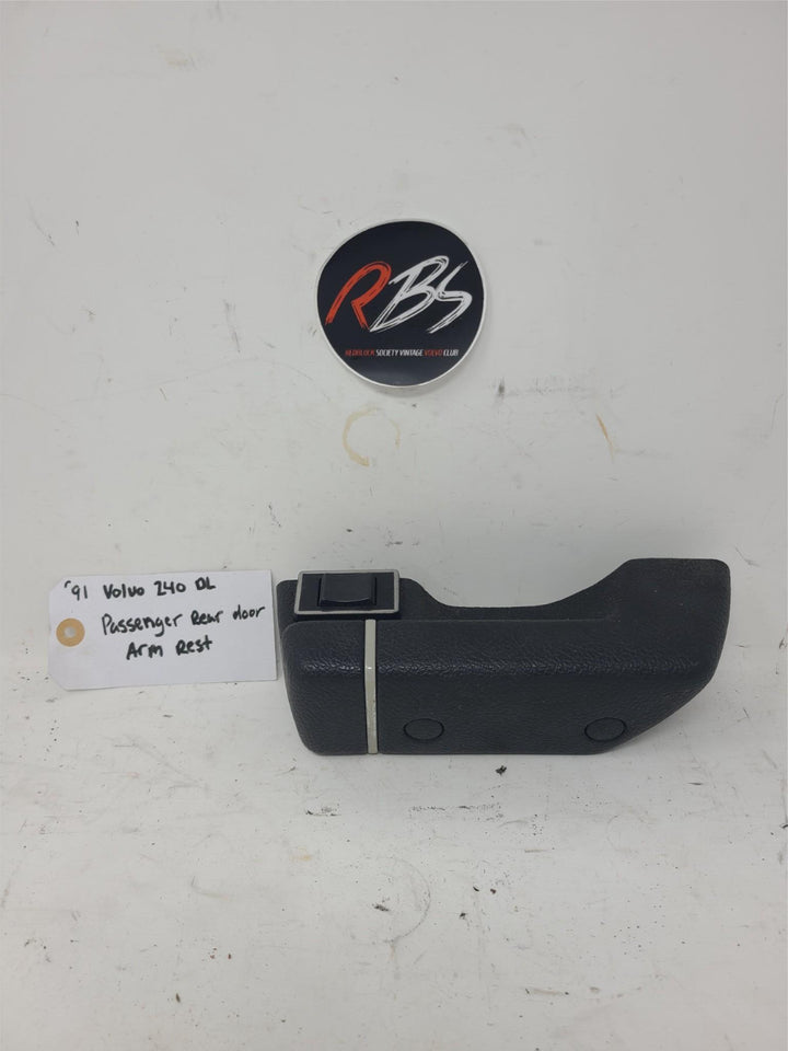 Volvo 240 DL Rear Passenger Door Armrest Black OEM Handle 1975–1993 Original