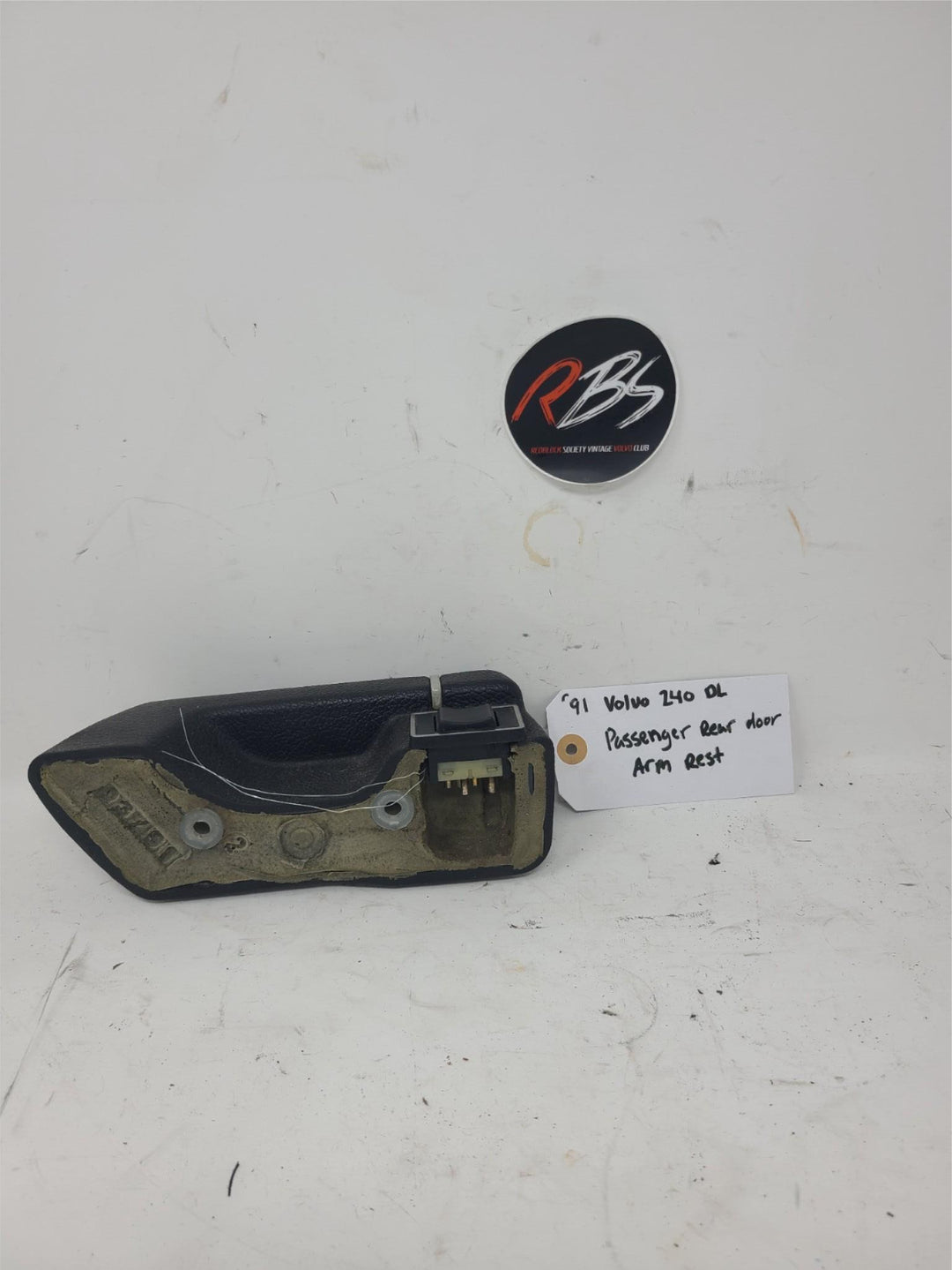 Volvo 240 DL Rear Passenger Door Armrest Black OEM Handle 1975–1993 Original