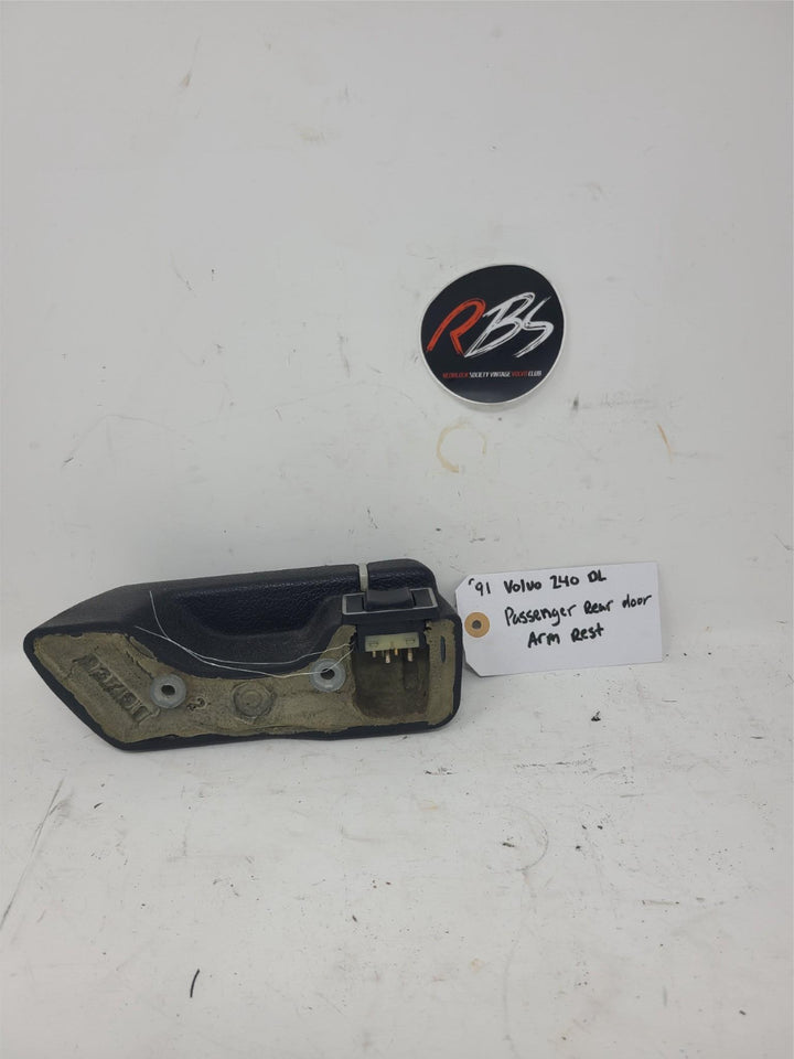 Volvo 240 DL Rear Passenger Door Armrest Black OEM Handle 1975–1993 Original
