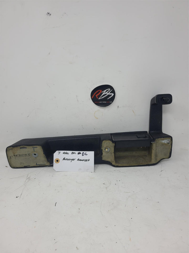 Volvo 240 DL Passenger Door Armrest Black OEM Handle 1975–1993 Original