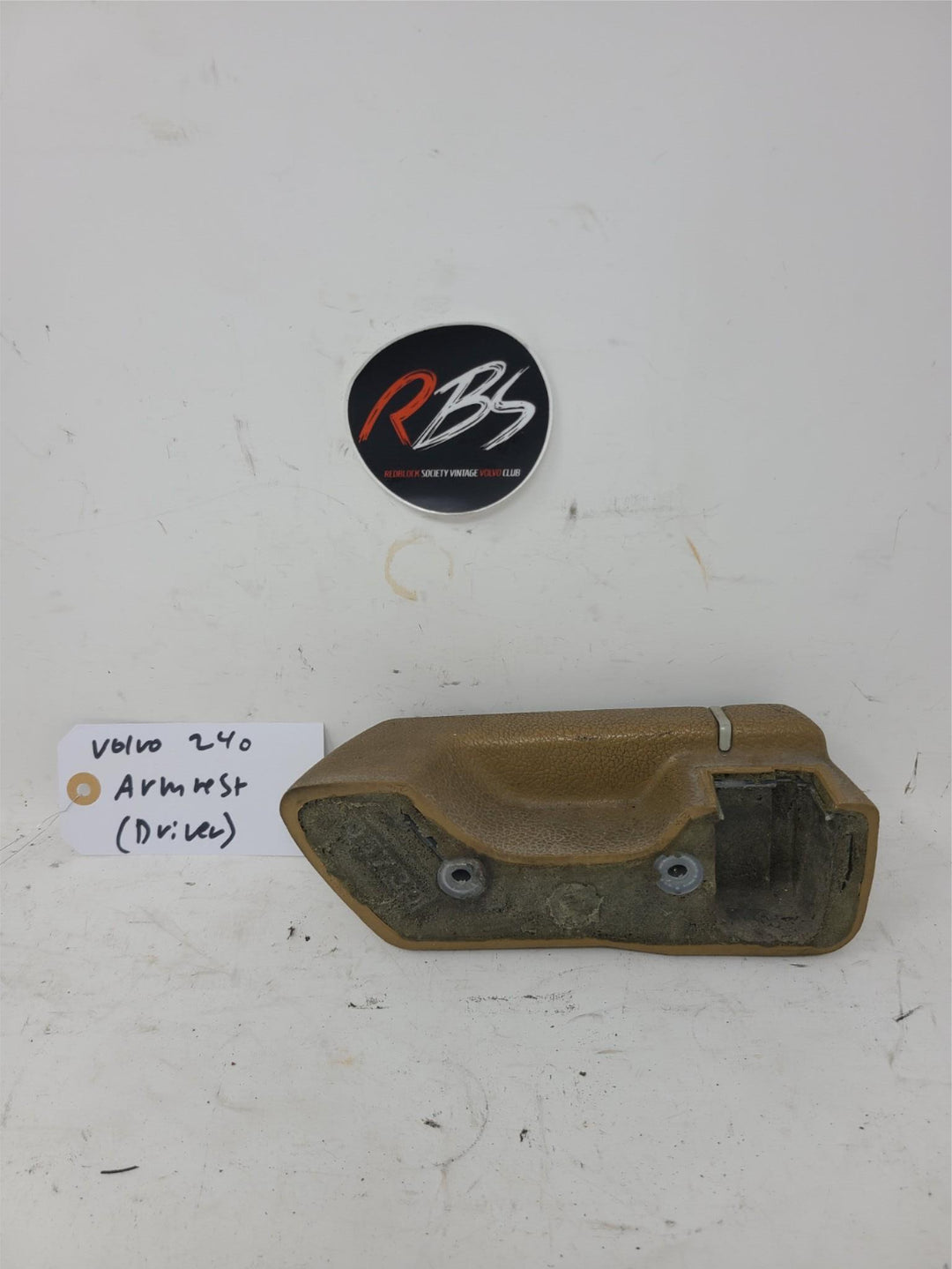 Volvo 240 Front Door Armrest Tan OEM Driver Side Interior Handle Trim