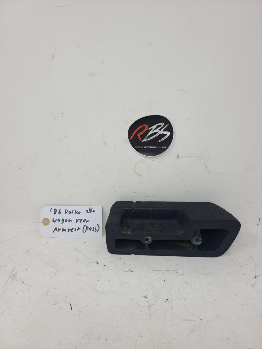 Volvo 240 Wagon Rear Door Grab Handle OEM 1986 Passenger Side Black