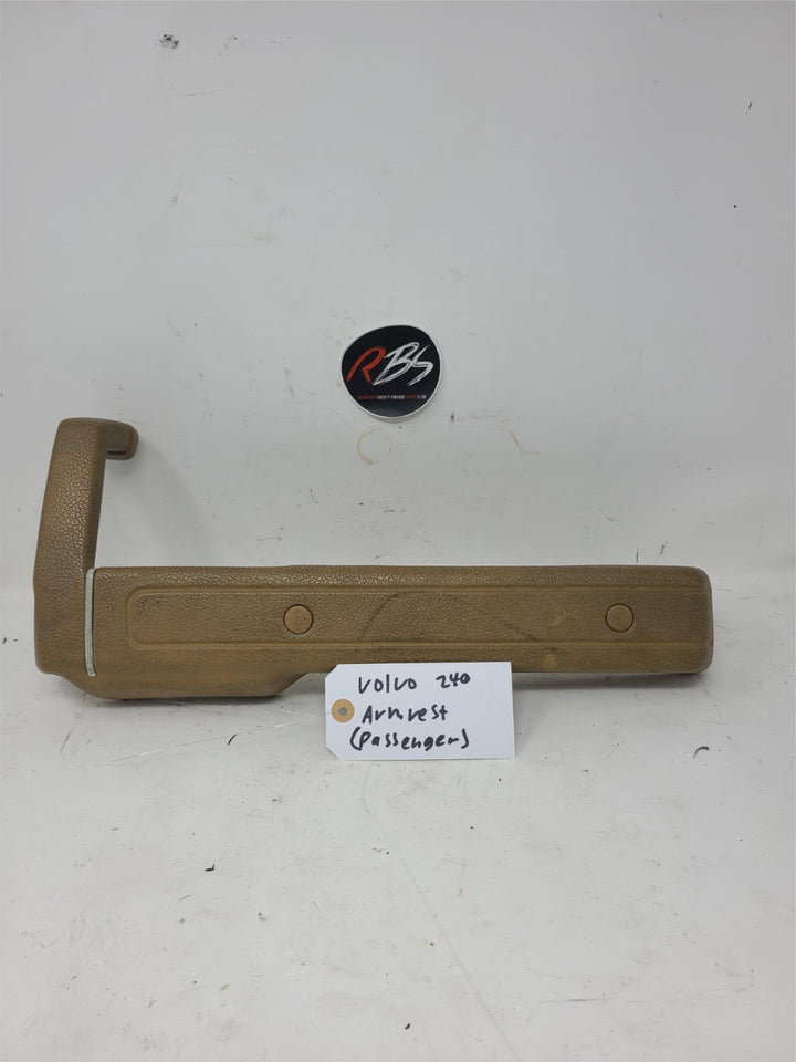 Volvo 240 Door Armrest Tan OEM Passenger Side Interior Pull Handle