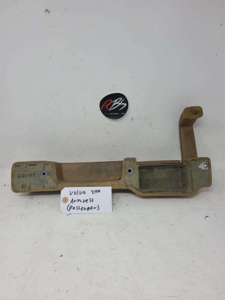 Volvo 240 Door Armrest Tan OEM Passenger Side Interior Pull Handle