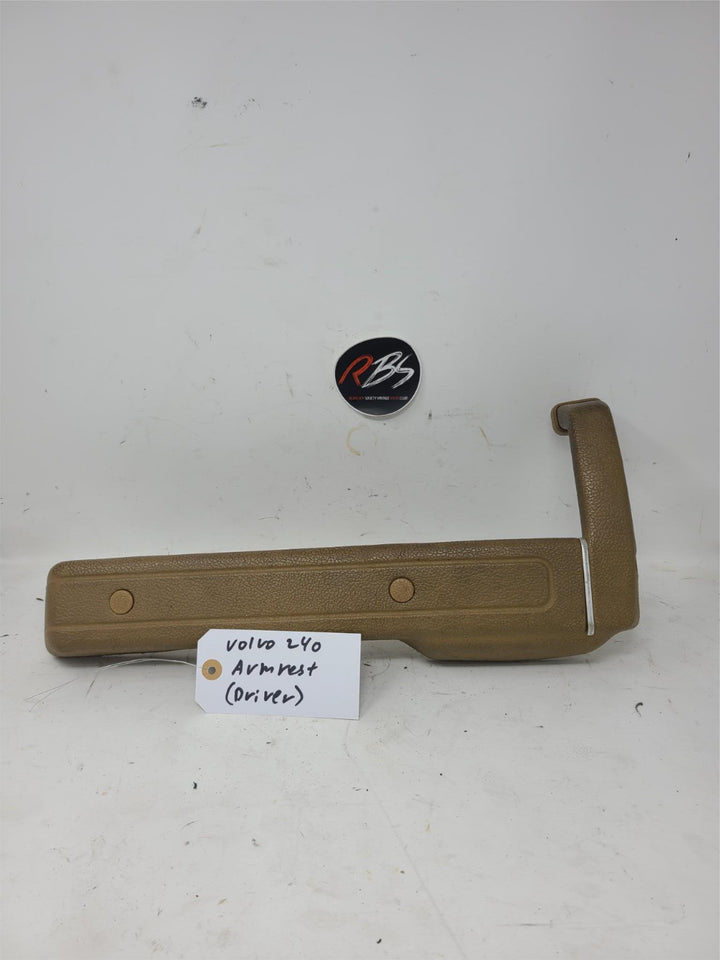 Volvo 240 Door Armrest Tan Driver Side OEM Interior Pull Handle