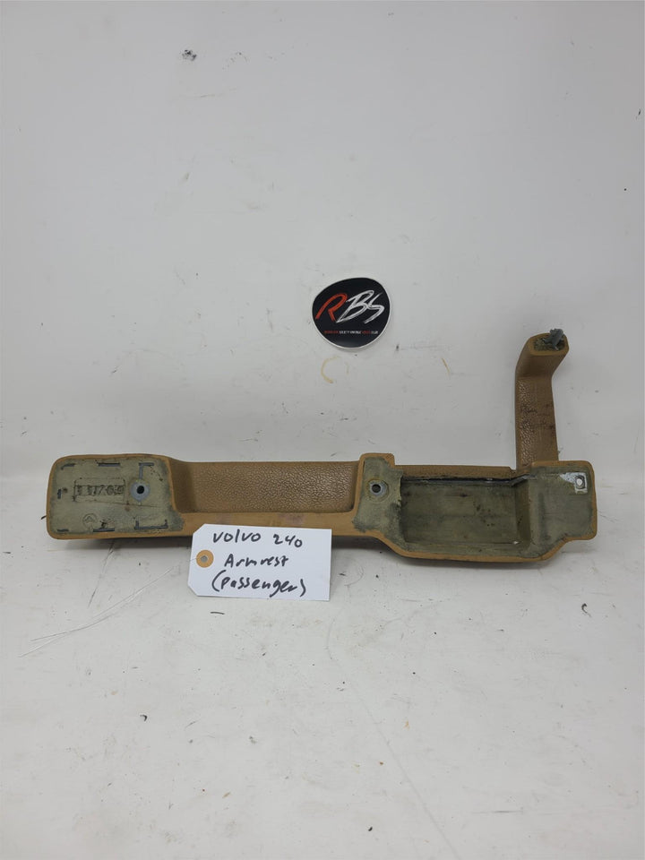 Volvo 240 Door Armrest Tan Passenger Side OEM Interior Pull Handle