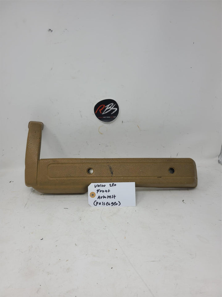 Volvo 240 Front Door Armrest Tan OEM Passenger Side Interior Pull Handle