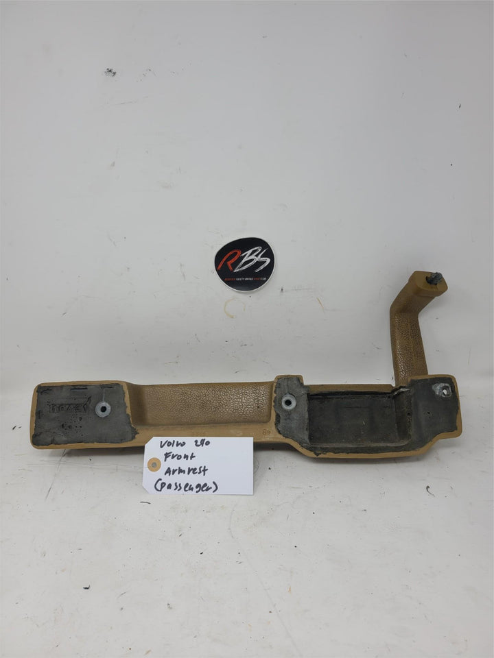 Volvo 240 Front Door Armrest Tan OEM Passenger Side Interior Pull Handle