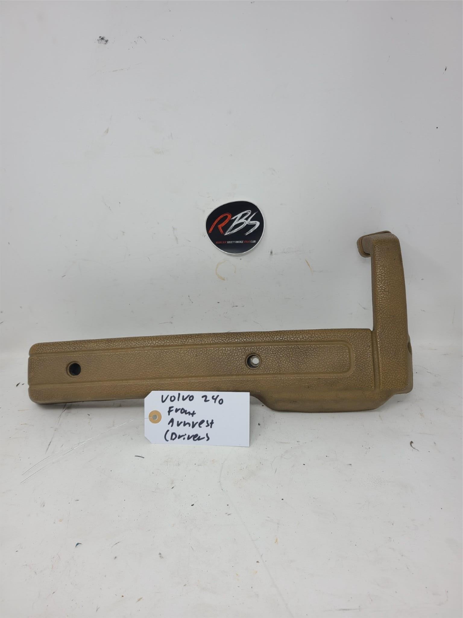 VOLVO240 アームレスト Volvo 240 Front Door Armrest Tan OEM Driver Side Interior Pull