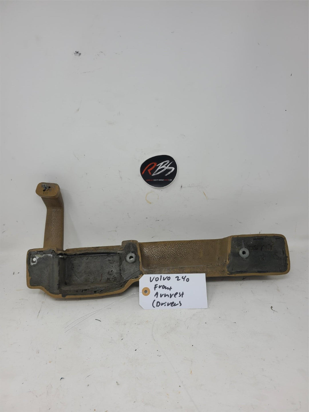 Volvo 240 Front Door Armrest Tan OEM Driver Side Interior Pull Handle