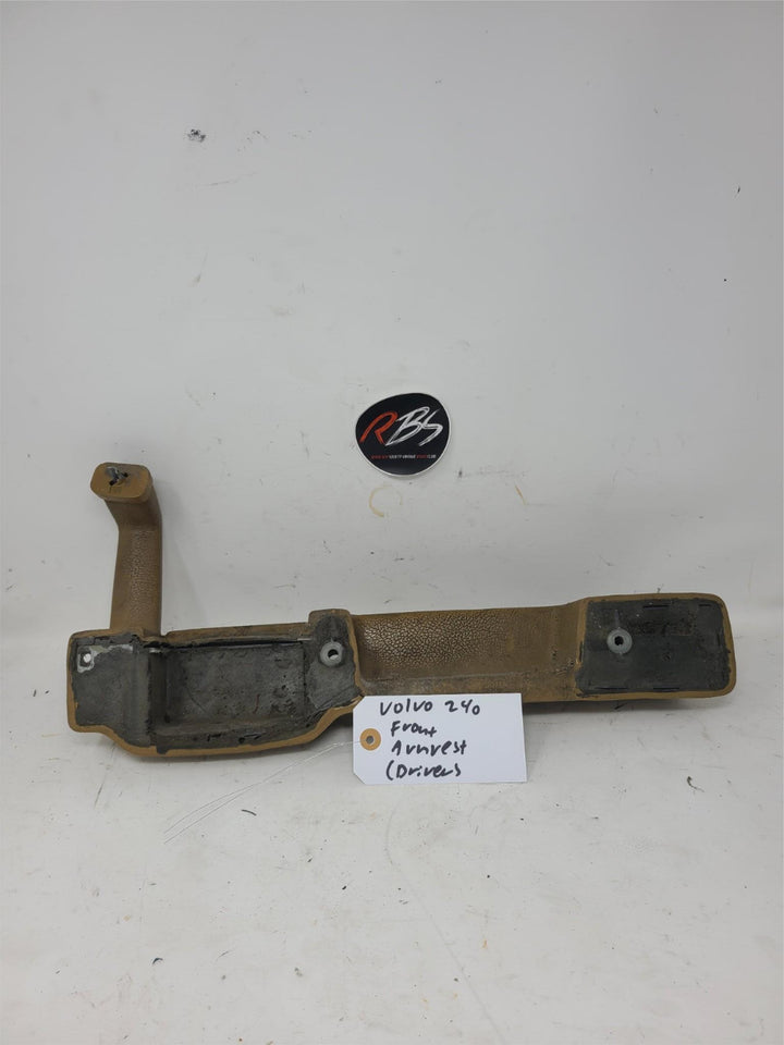 Volvo 240 Front Door Armrest Tan OEM Driver Side Interior Pull Handle