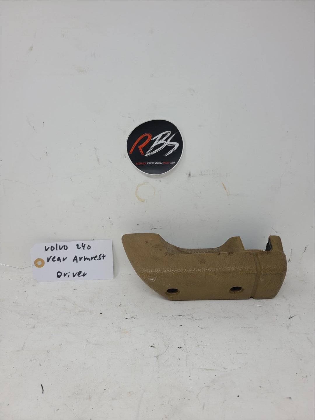 Volvo 240 Rear Door Armrest OEM Tan Driver Side Interior Pull Handle