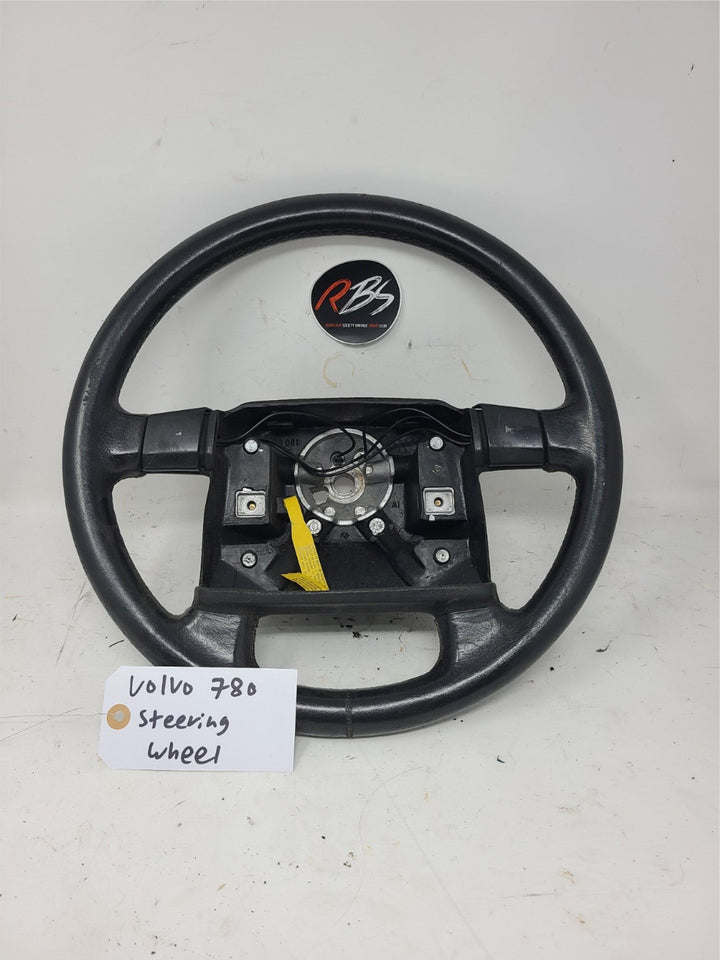 Volvo 780 Steering Wheel OEM Factory Black Leather 1988–1991 SRS Type