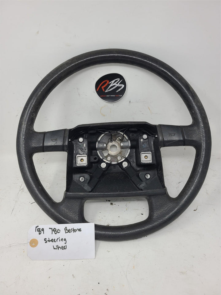 Volvo 780 Bertone Steering Wheel OEM Black Leather 1987–1991 Genuine