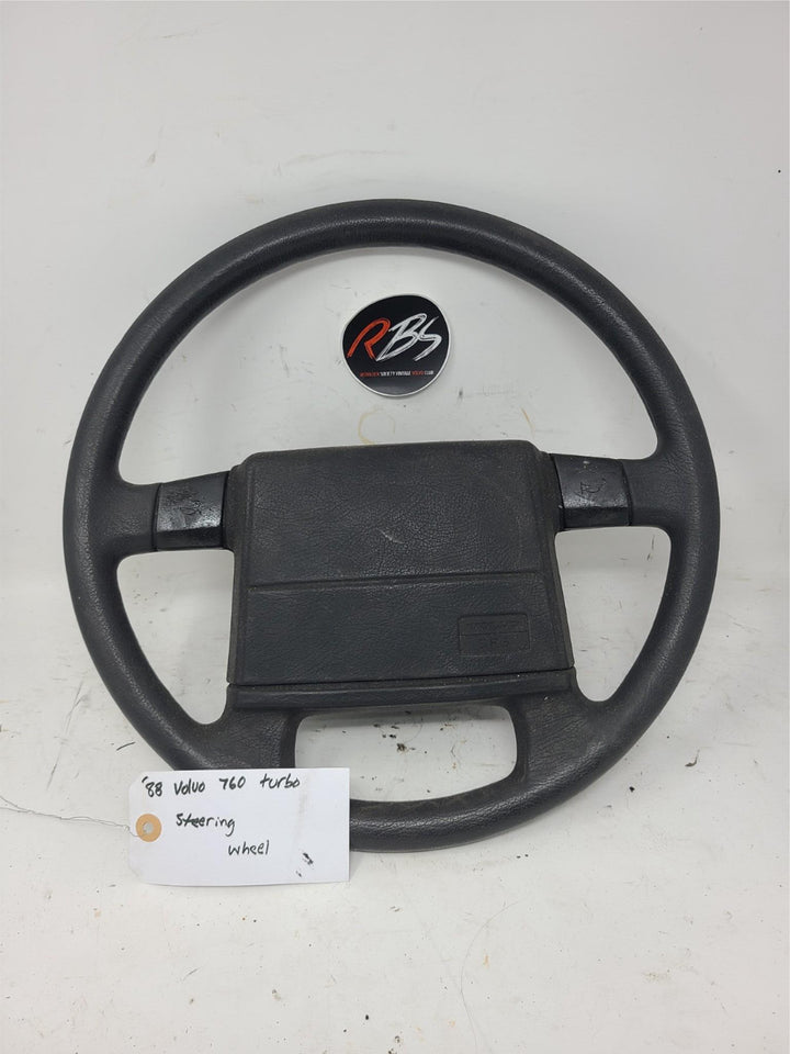 Volvo 760 Turbo Steering Wheel OEM Black 1988 Genuine Factory Original
