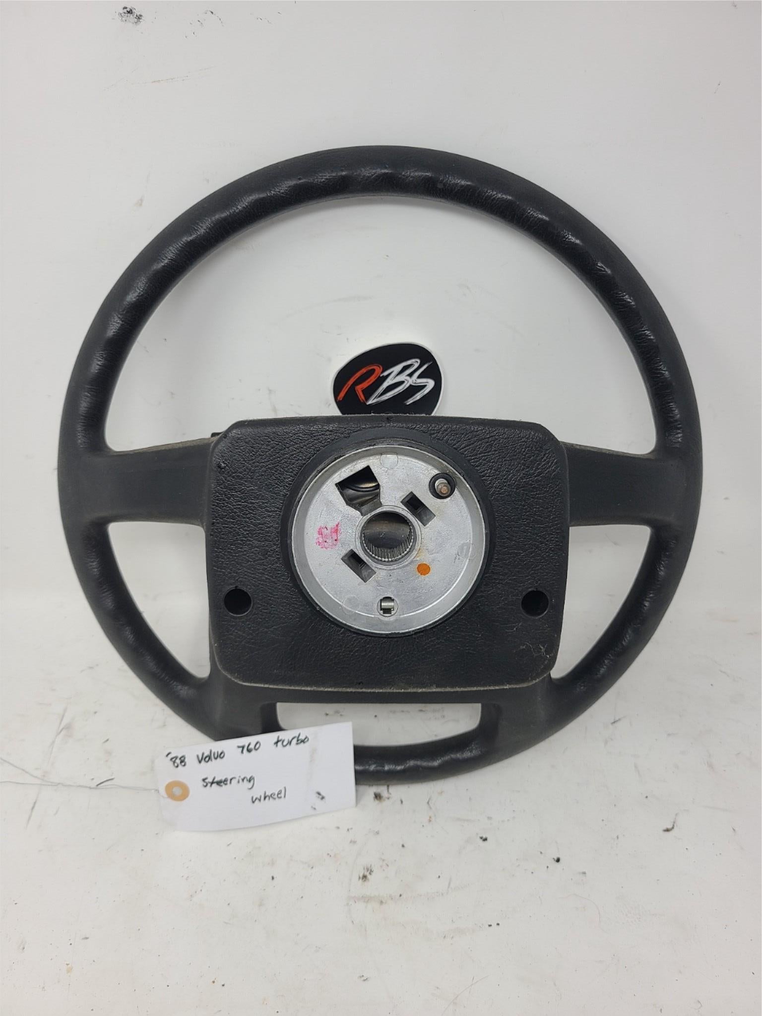 Volvo 760 Turbo Steering Wheel OEM Black 1988 Genuine Factory