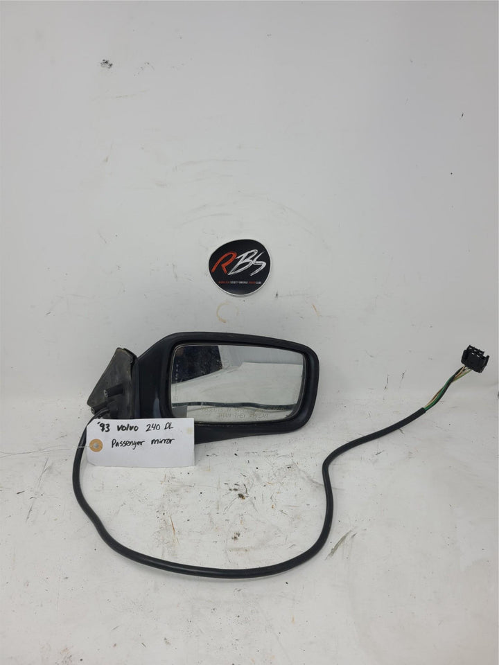 Volvo 240 DL Passenger Side Power Mirror OEM 1993 Black Electric Heated