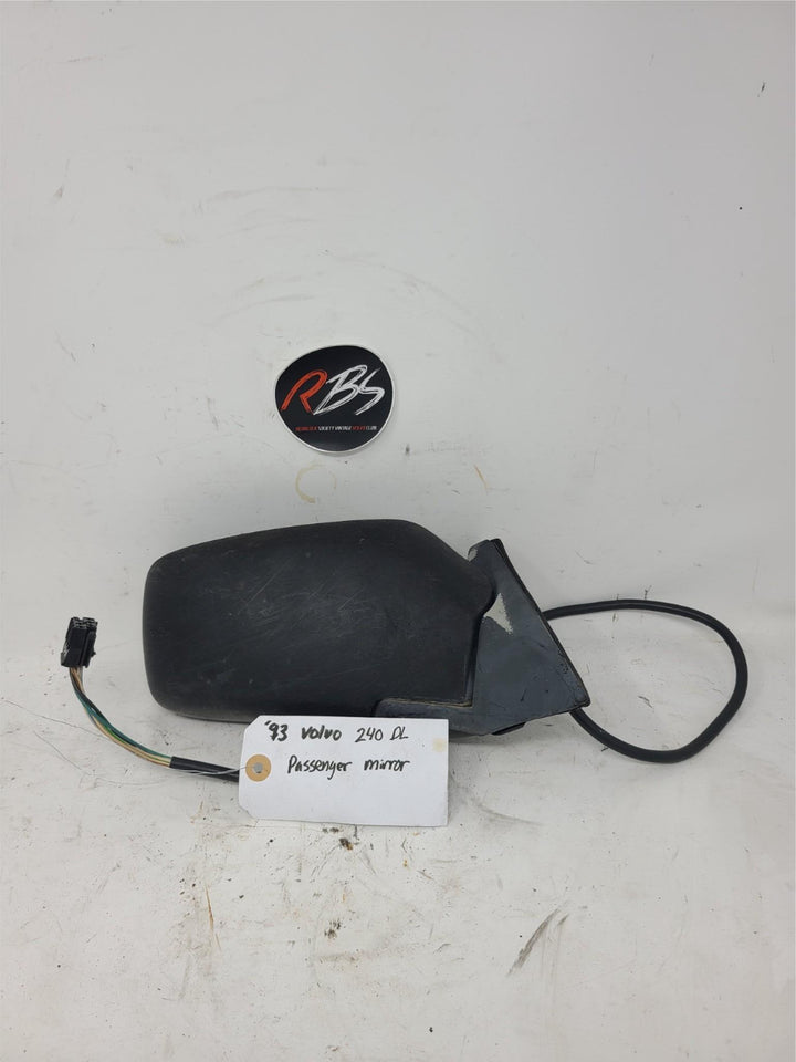 Volvo 240 DL Passenger Side Power Mirror OEM 1993 Black Electric Heated