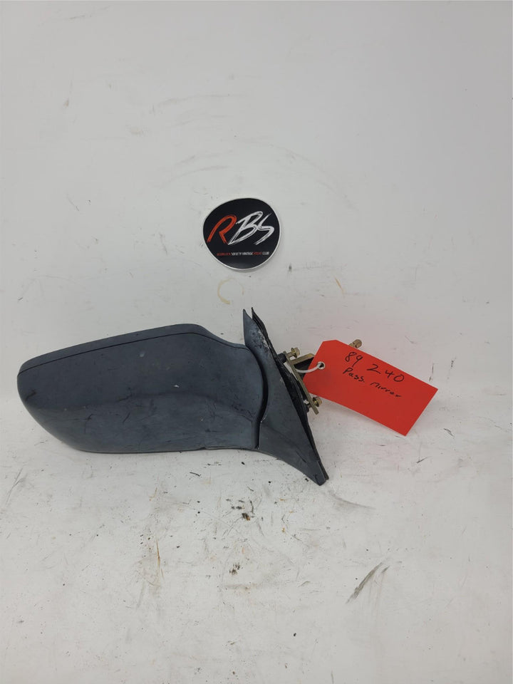 Volvo 240 Passenger Side Manual Mirror OEM 1989 Black Right Door Mount