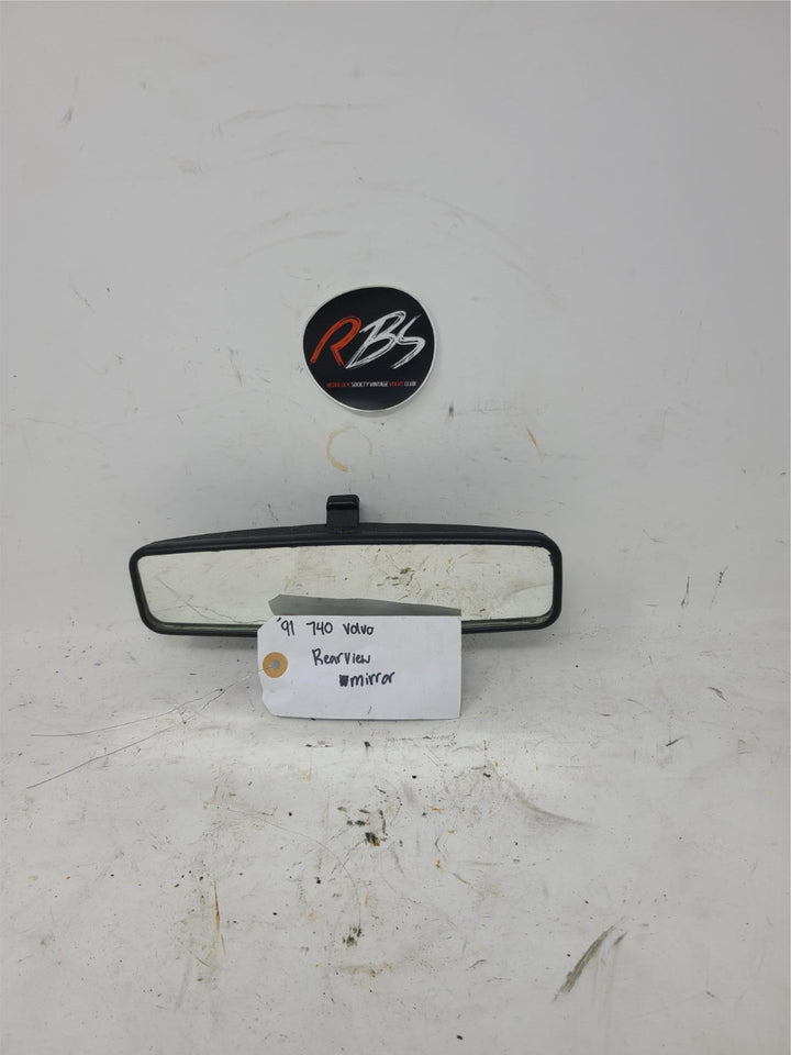 Volvo 740 Rear View Mirror OEM 1991 Black Interior Manual Day Night Original