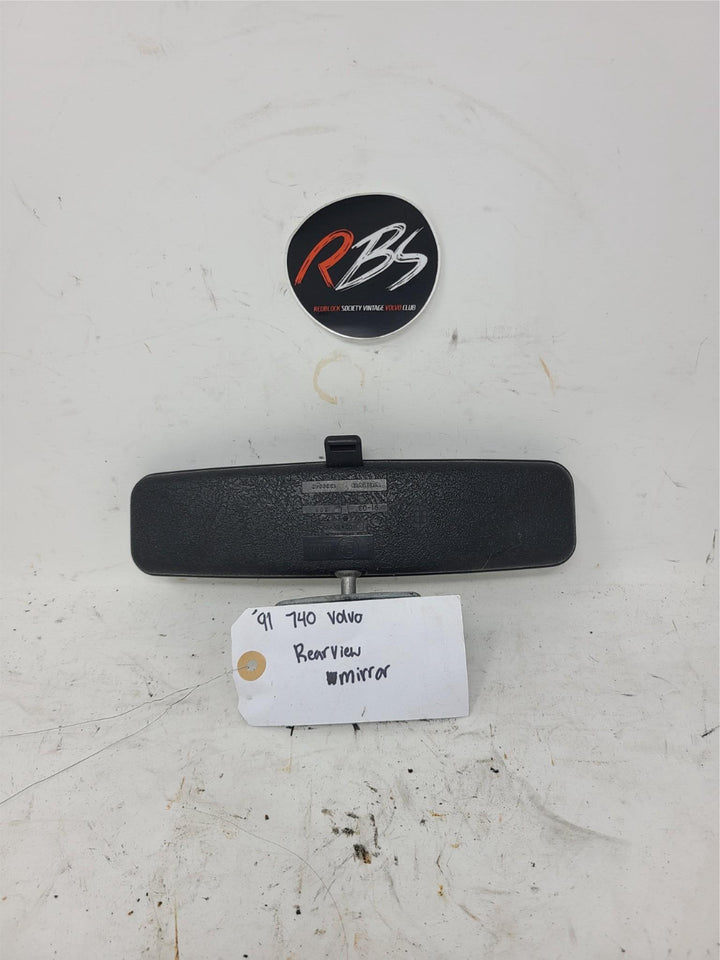 Volvo 740 Rear View Mirror OEM 1991 Black Interior Manual Day Night Original