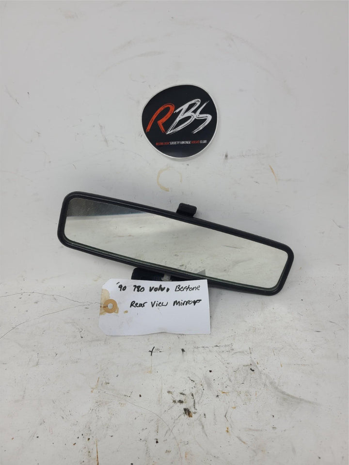 Volvo 780 Bertone Rear View Mirror OEM 1990 Black Interior Manual Day Night