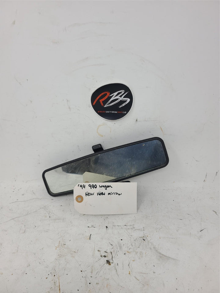 Volvo 940 Wagon Rear View Mirror OEM 1994 Black Manual Day Night Interior