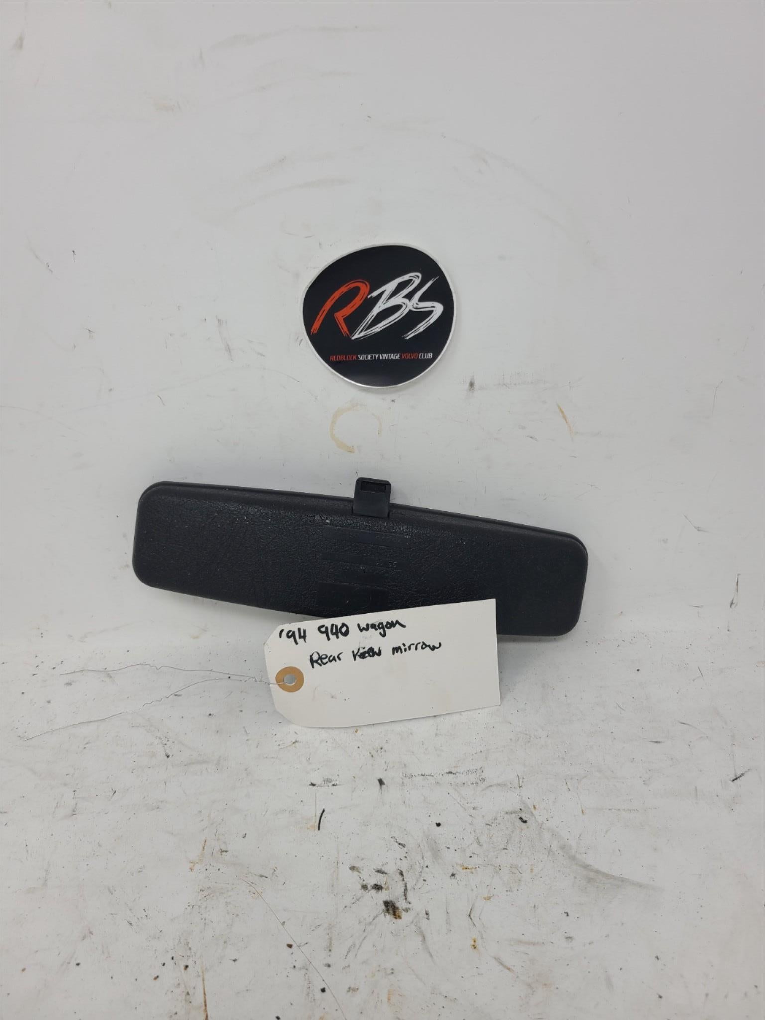 Volvo 940 Wagon Rear View Mirror OEM 1994 Black Manual Day Night Inter ...