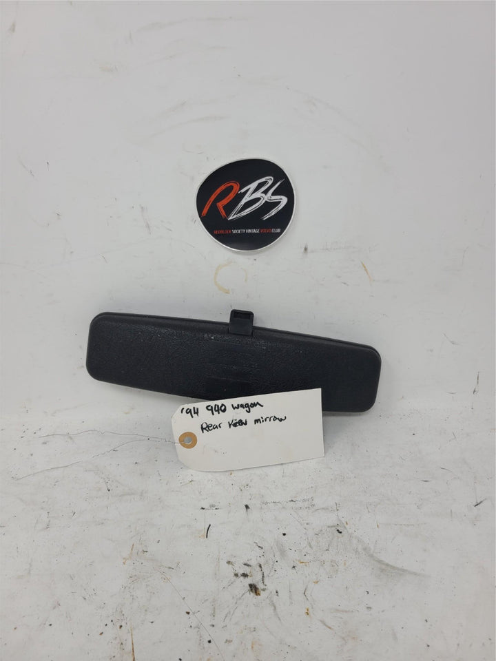 Volvo 940 Wagon Rear View Mirror OEM 1994 Black Manual Day Night Interior