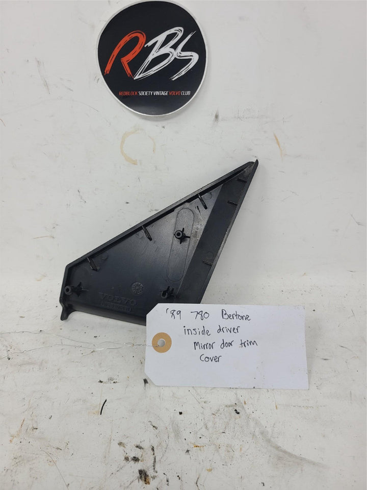 Volvo 780 Bertone Driver Mirror Door Trim Cover OEM 1396131 Interior Panel