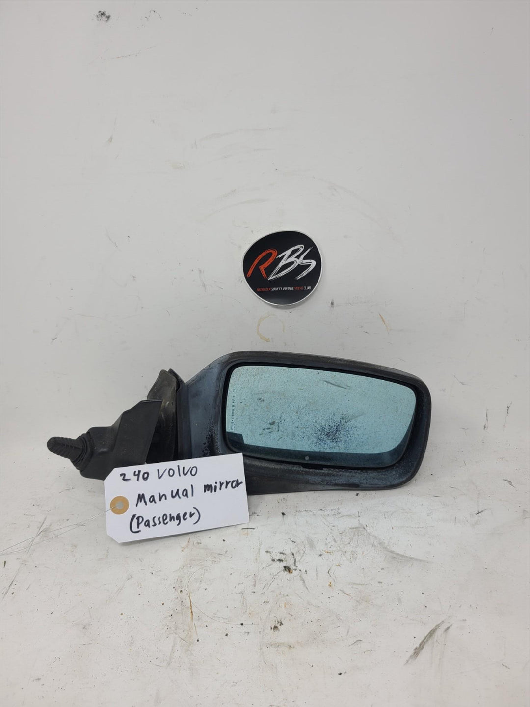Volvo 240 Passenger Side Manual Mirror OEM Black Door Mirror 1986-1993