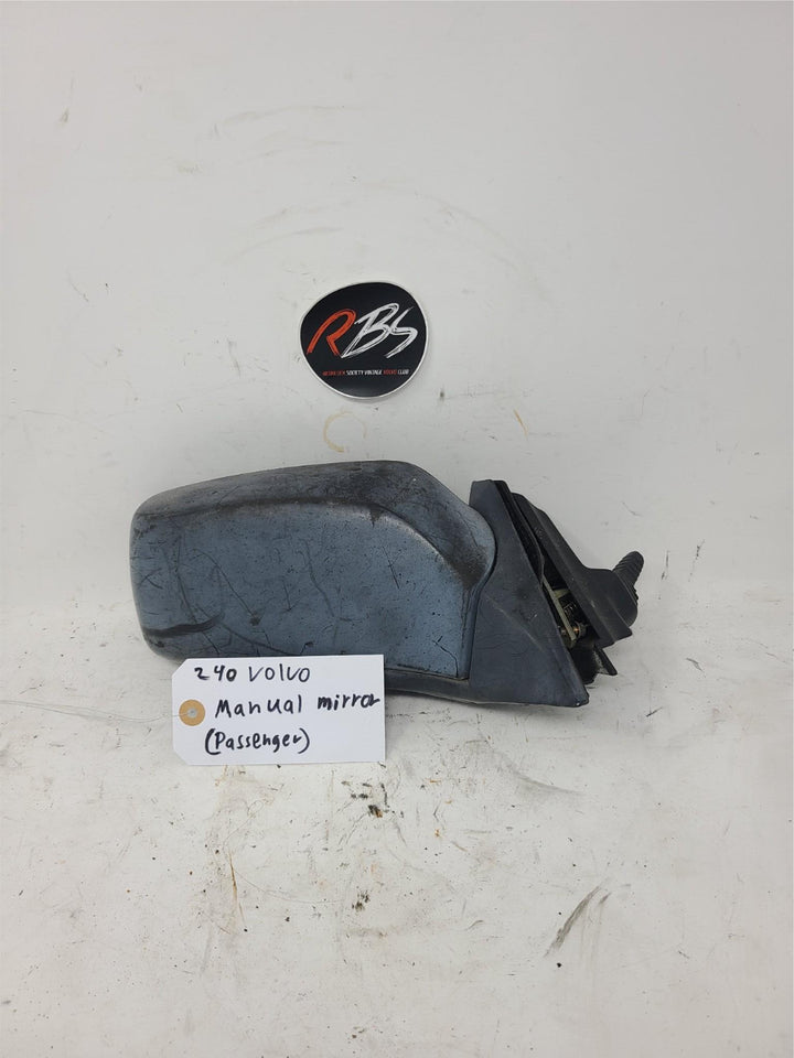 Volvo 240 Passenger Side Manual Mirror OEM Black Door Mirror 1986-1993