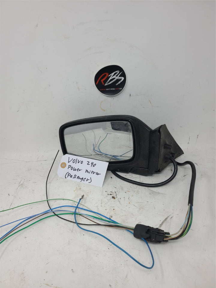 Volvo 240 Passenger Side Power Mirror OEM Black Electric Door Mirror 1986-1993