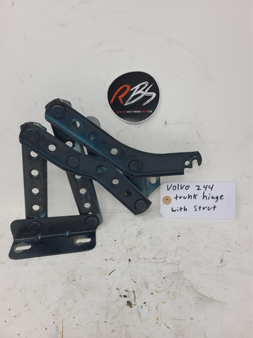 Volvo 240 244 Trunk Hinge with Torsion Bar OEM 1975-1993 Genuine Right Side